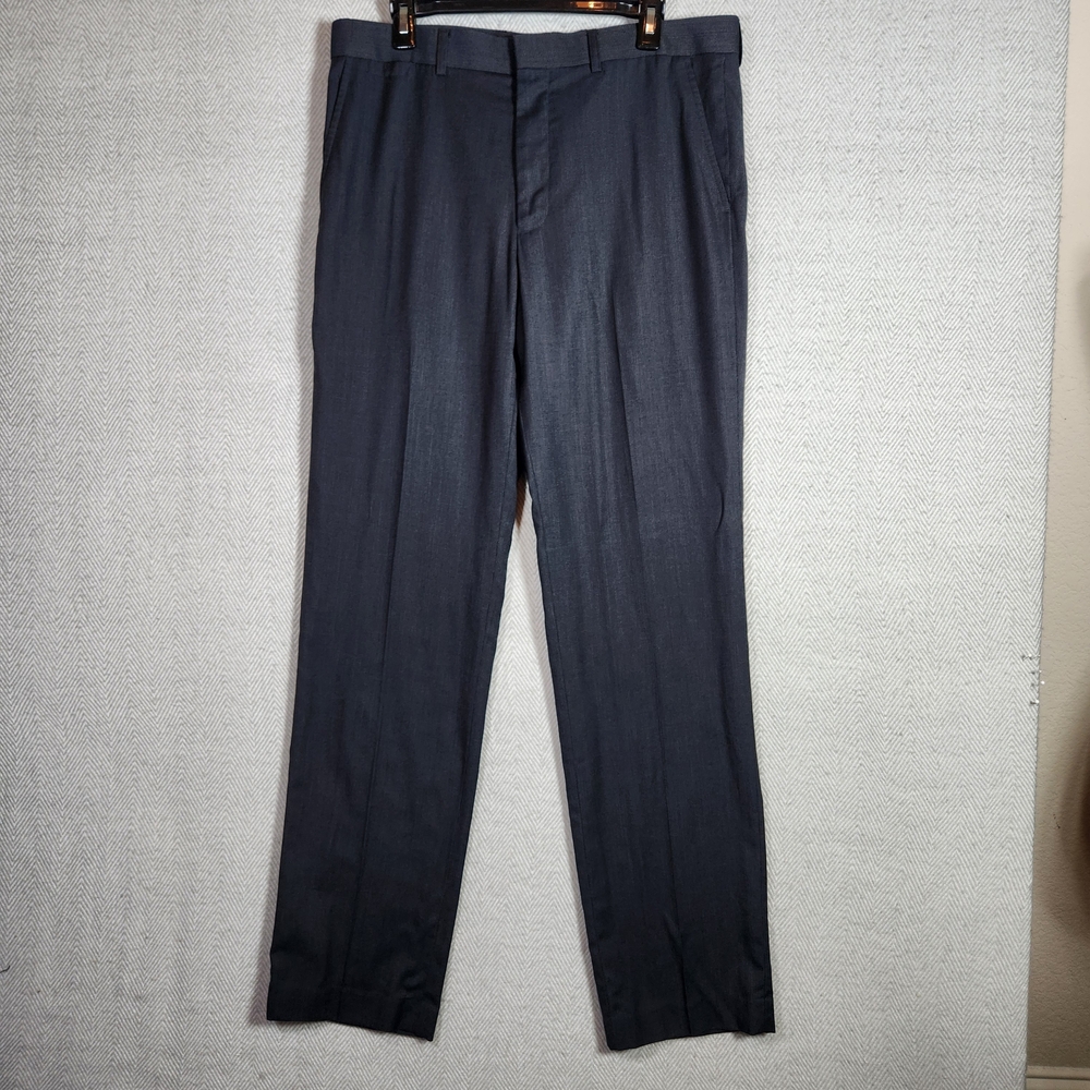 J Ferrar Elegant Men's 34x34 Navy Blue Dress Pants Slacks